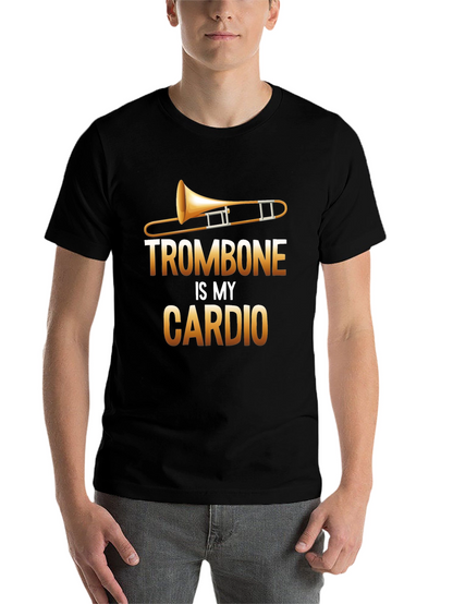 Trombone is My Cardio Black T-Shirt
