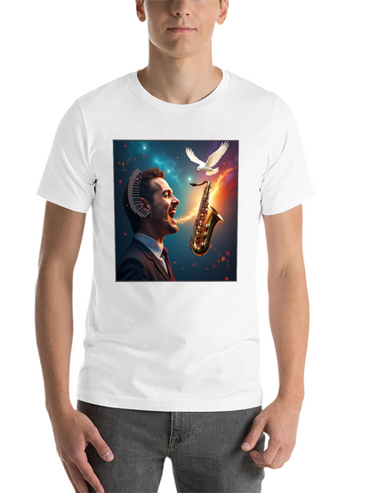 Musical Mind T-Shirt - Artistic Saxophone Design