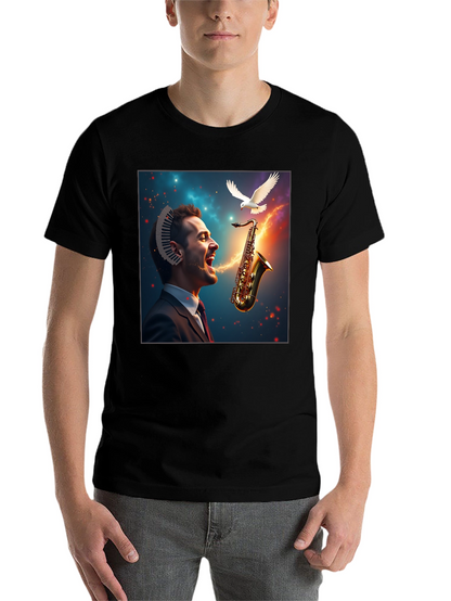 Musical Mind T-Shirt - Artistic Saxophone Design