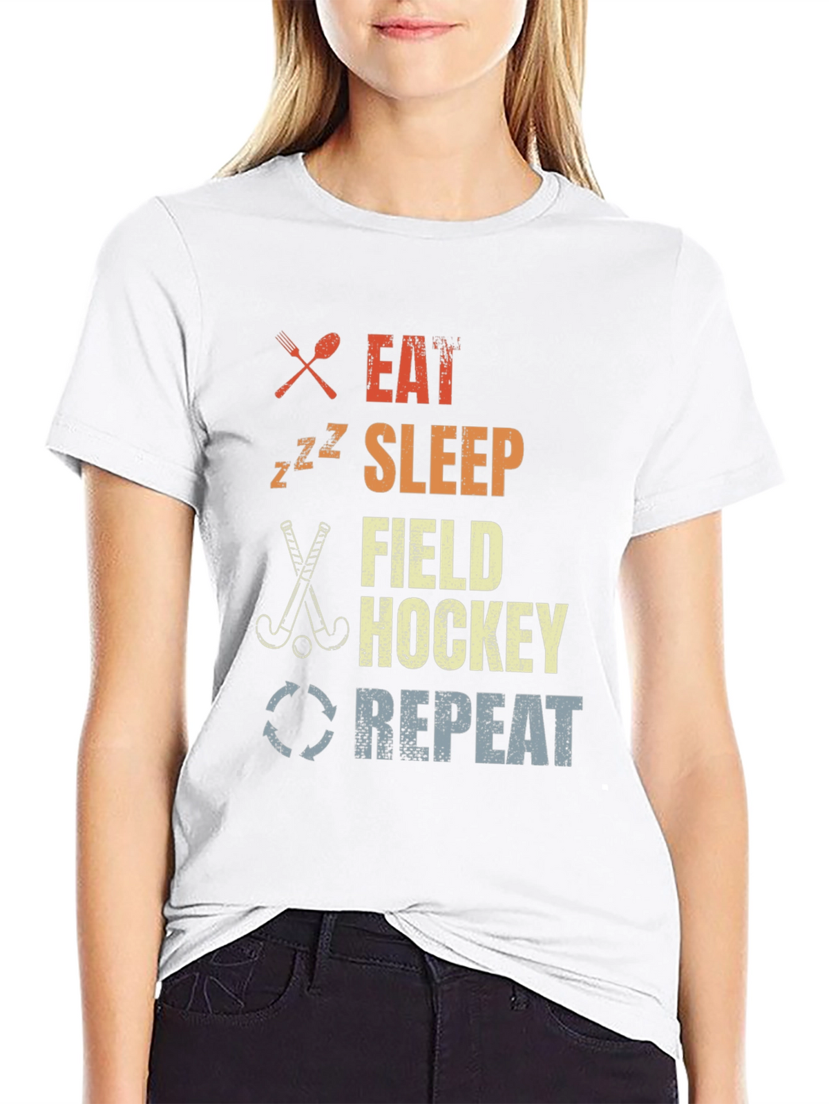 Eat Sleep Field Hockey Repeat T-Shirt