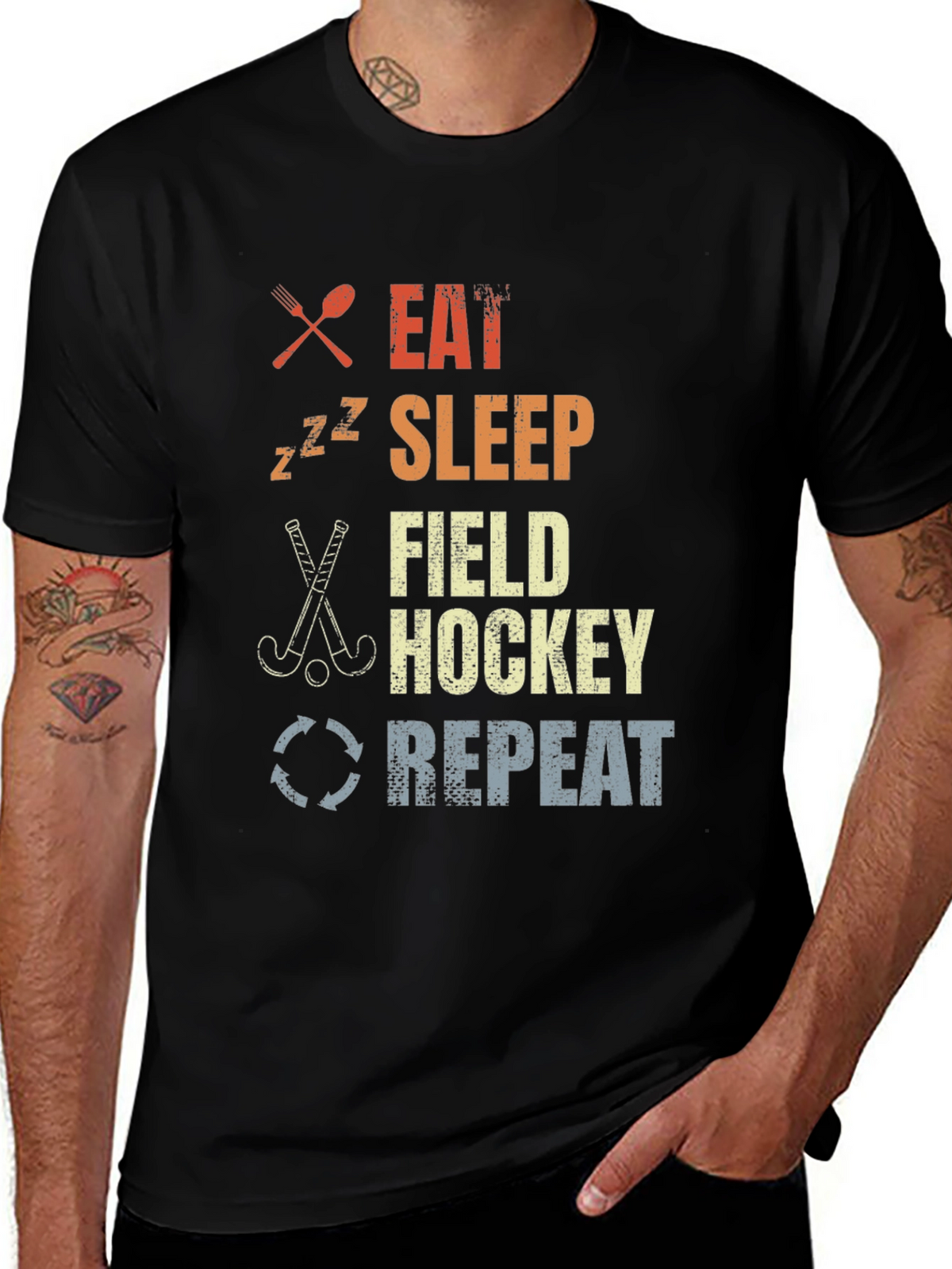 Eat Sleep Field Hockey Repeat T-Shirt