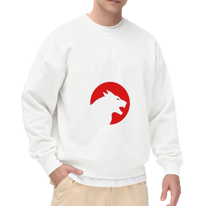 Lycanthrope Werewolf Crewneck Sweatshirt, Snarling Wolf Badge Pullover, Halloween Gift
