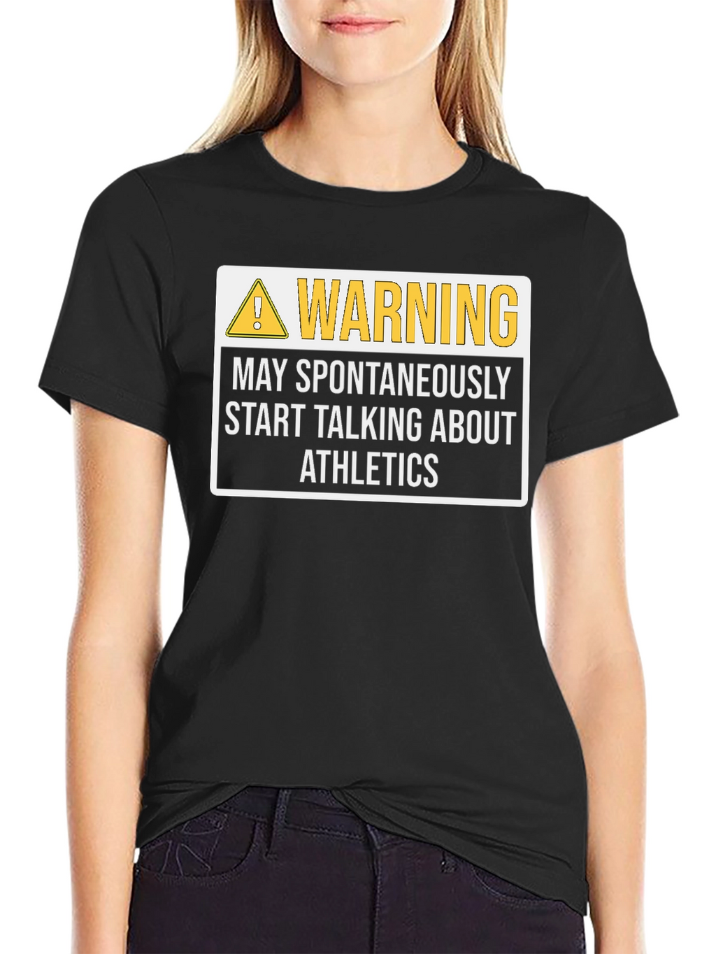 Warning May Spontaneously Start Talking About Athletics T-Shirt