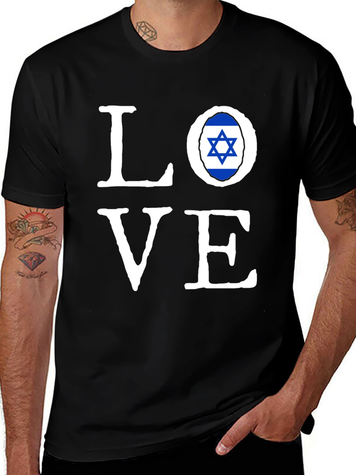 Love Israel Flag T-Shirt - Stylish Graphic Tee