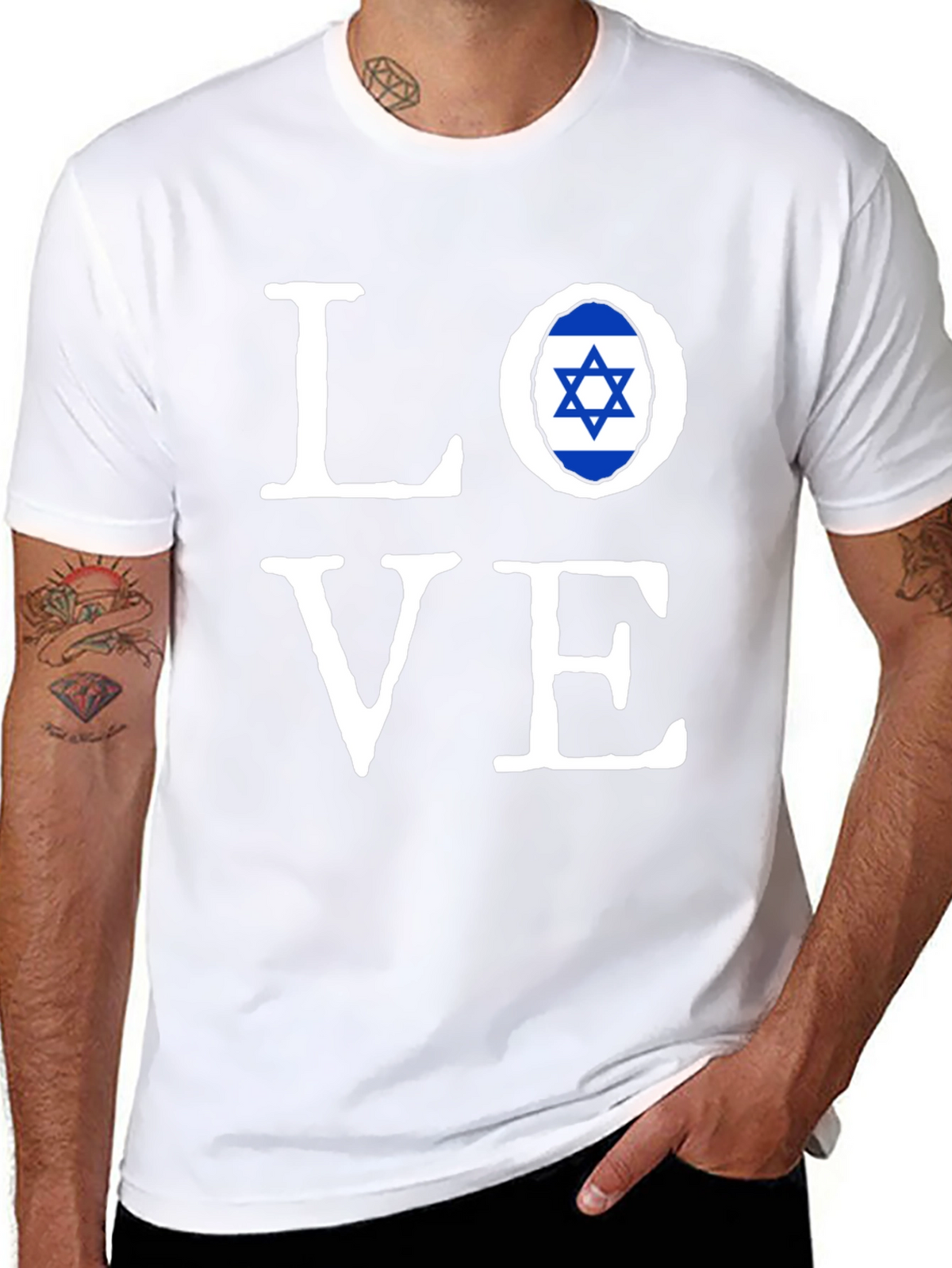 Love Israel Flag T-Shirt - Stylish Graphic Tee