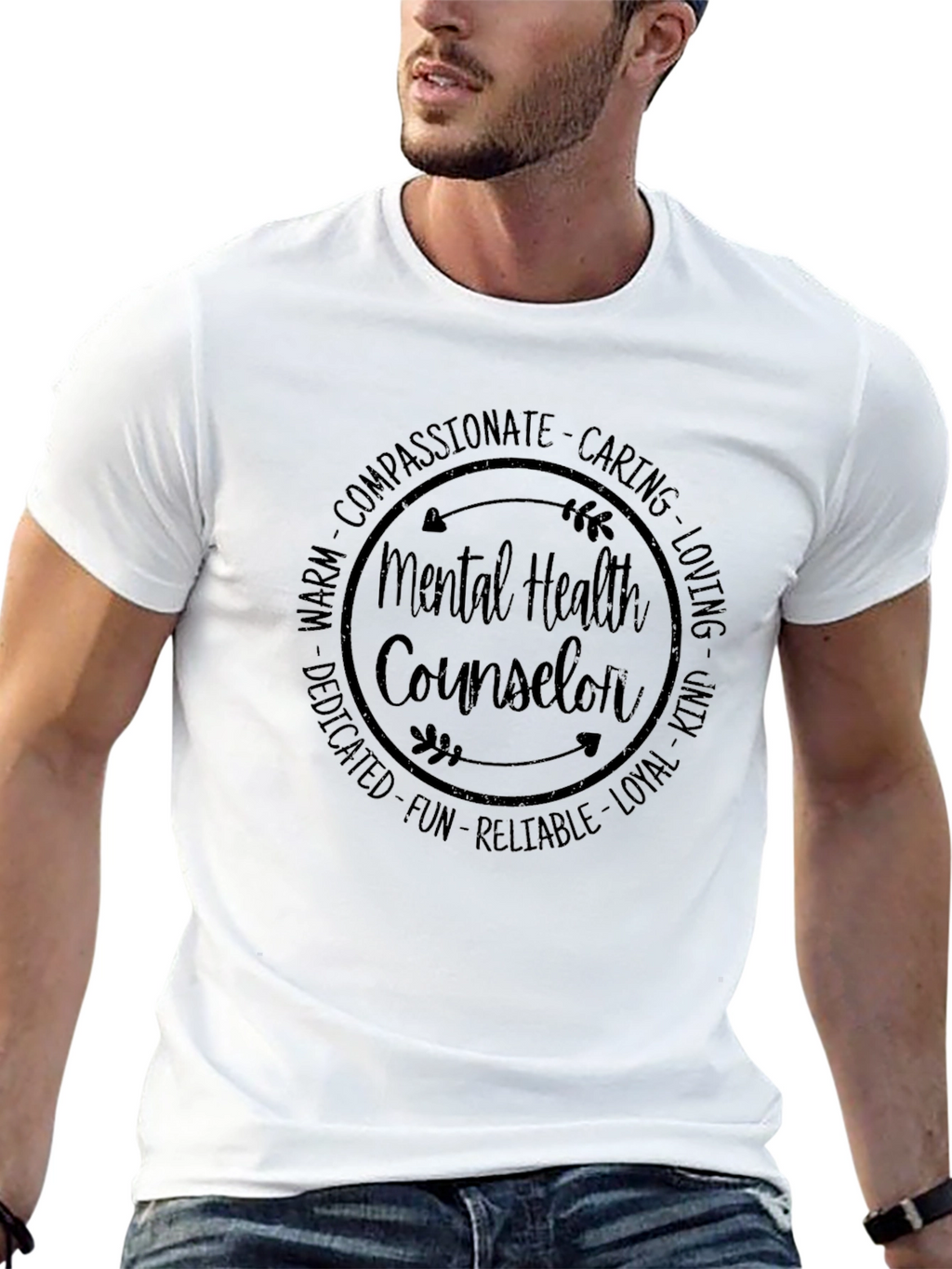 Mental Health Counselor T-Shirt: Compassionate Caring & Loving
