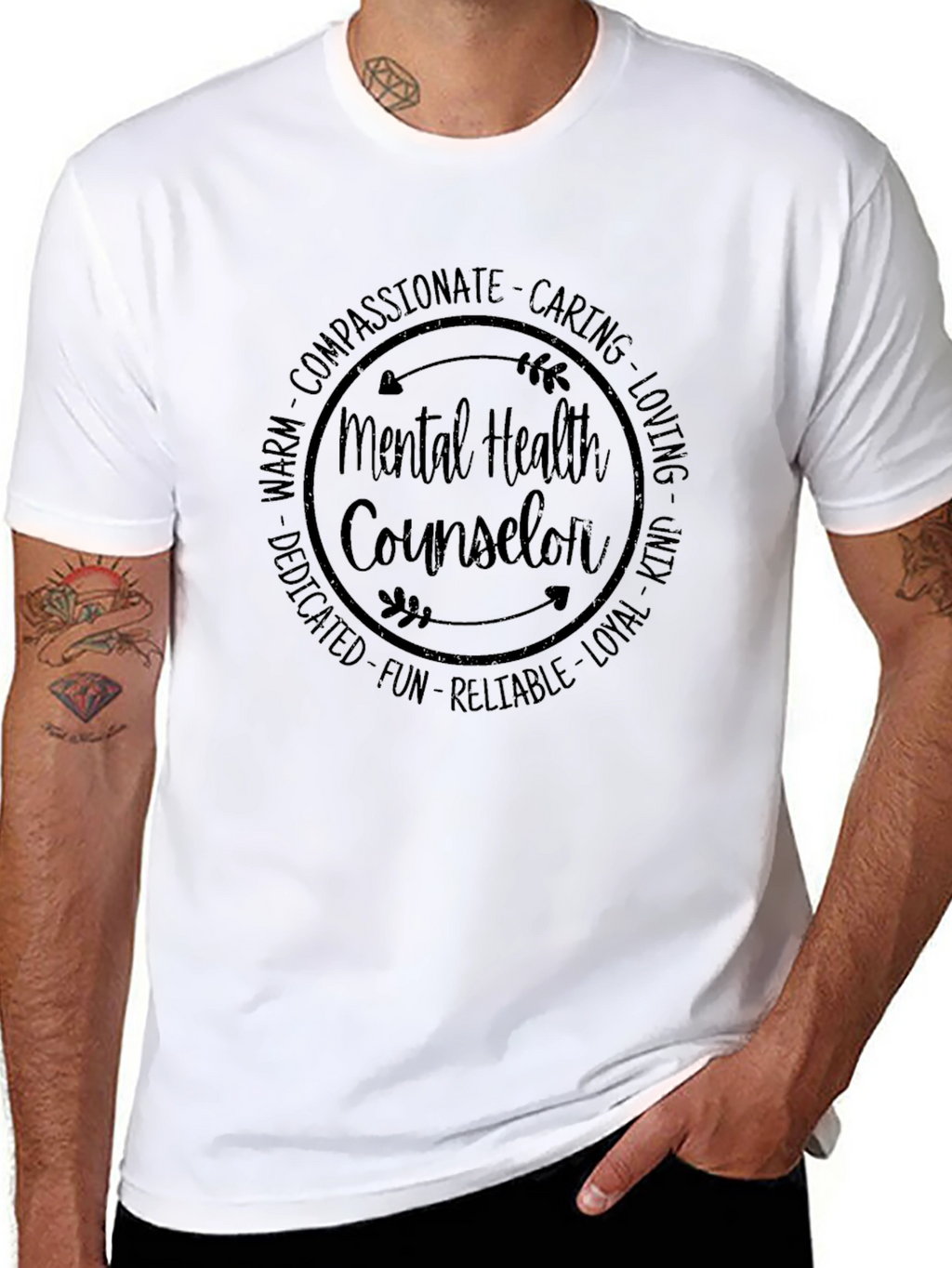 Mental Health Counselor T-Shirt: Compassionate Caring & Loving