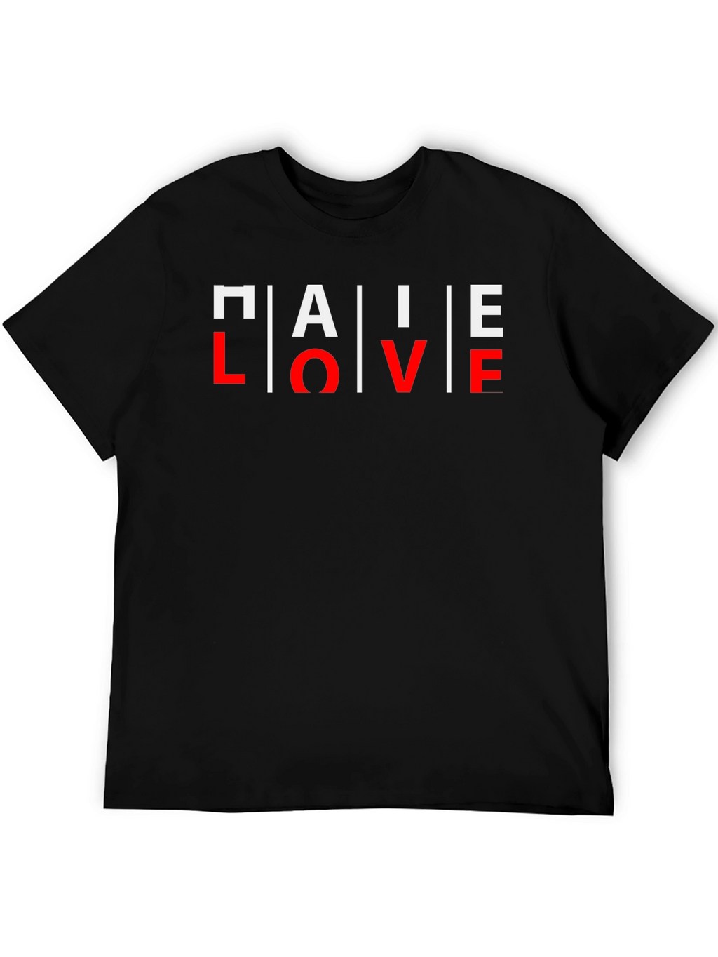 PALE LOVE Graphic Print Mens Black T-Shirt