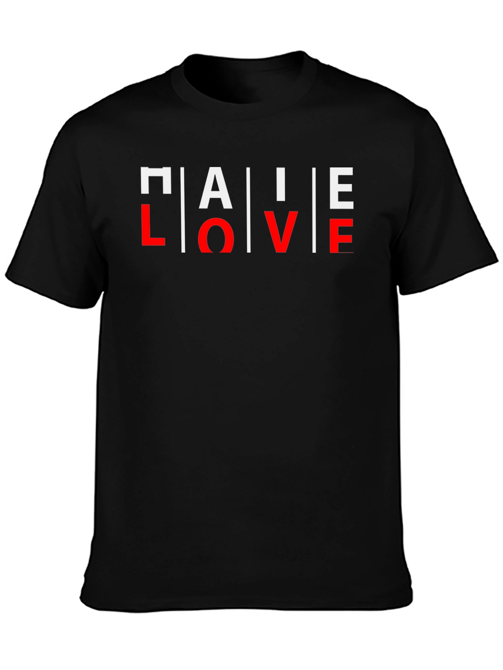 PALE LOVE Graphic Print Mens Black T-Shirt