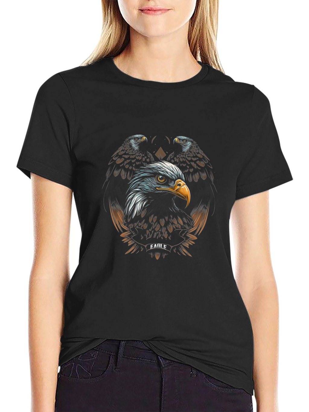 Eagle Graphic Print T-Shirt - Premium Cotton Blend