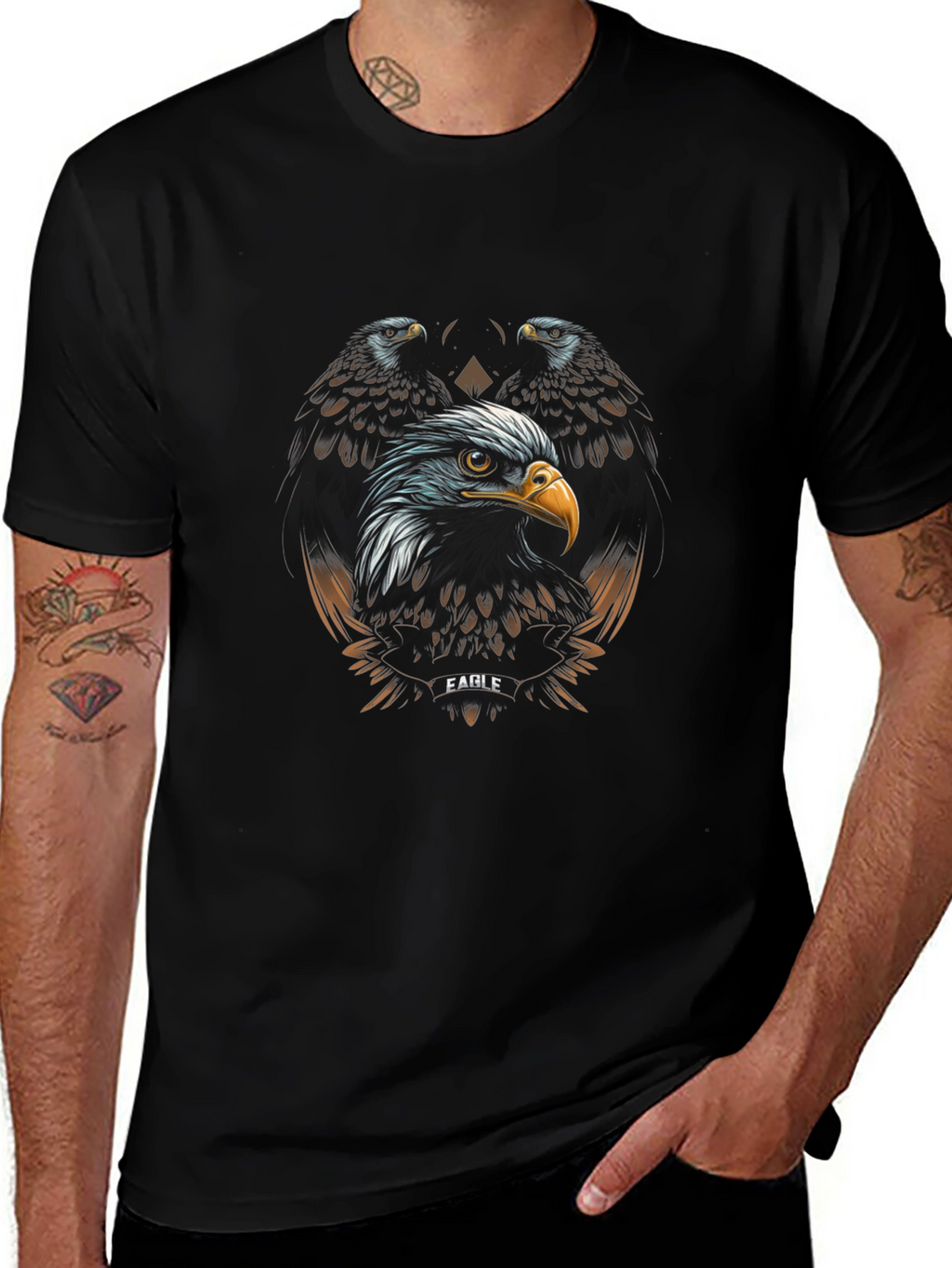Eagle Graphic Print T-Shirt - Premium Cotton Blend