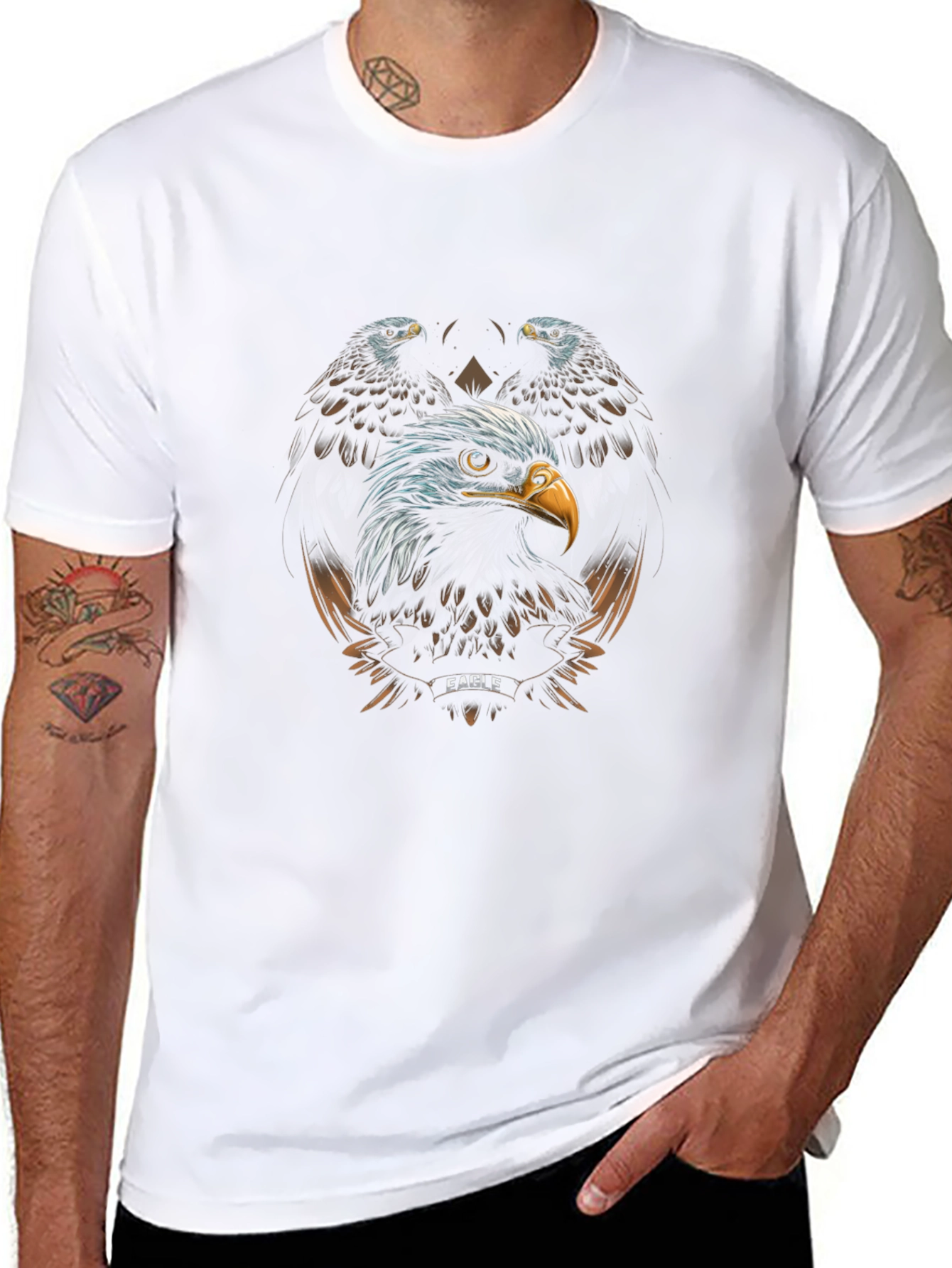 Eagle Graphic Print T-Shirt - Premium Cotton Blend