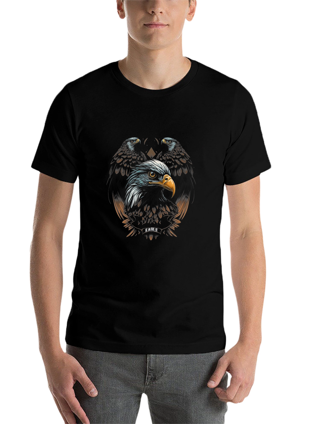 Eagle Graphic Print T-Shirt - Premium Cotton Blend