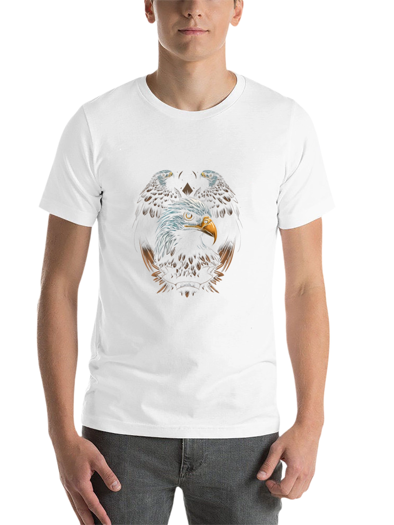 Eagle Graphic Print T-Shirt - Premium Cotton Blend