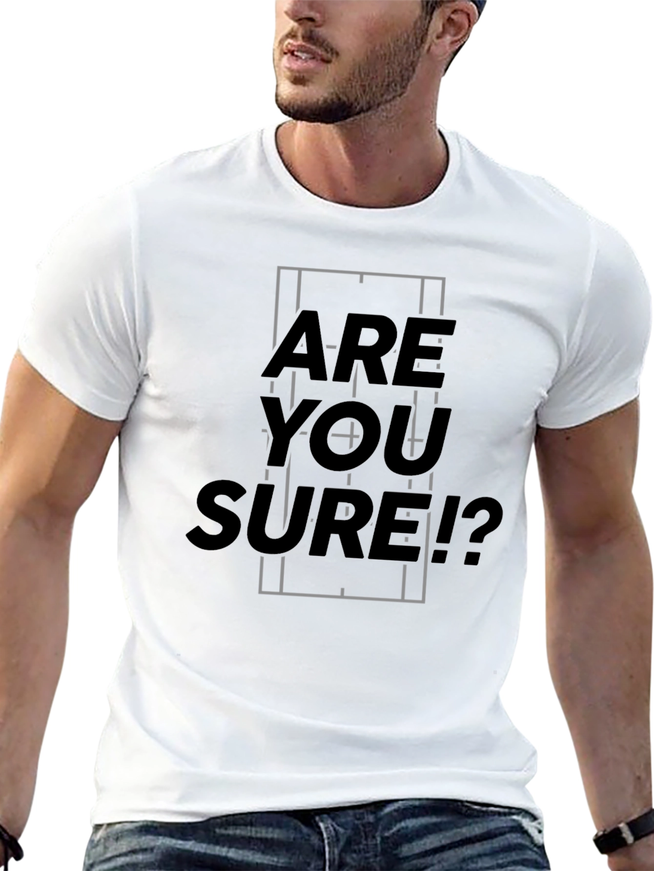 Are You Sure? Graphic Tee - Black Casual T-Shirt