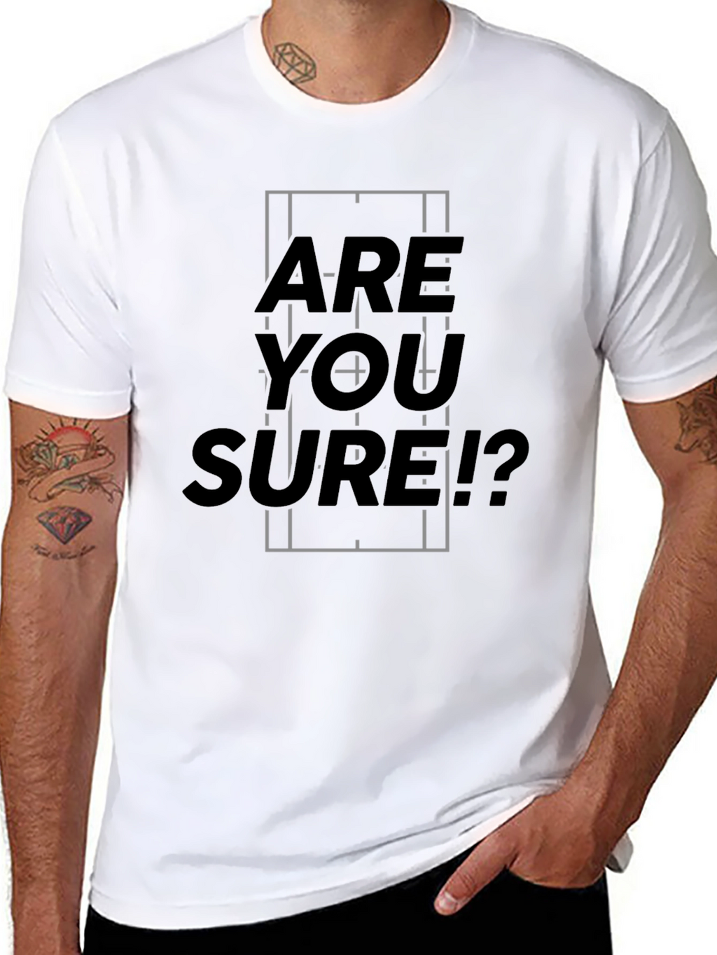 Are You Sure? Graphic Tee - Black Casual T-Shirt