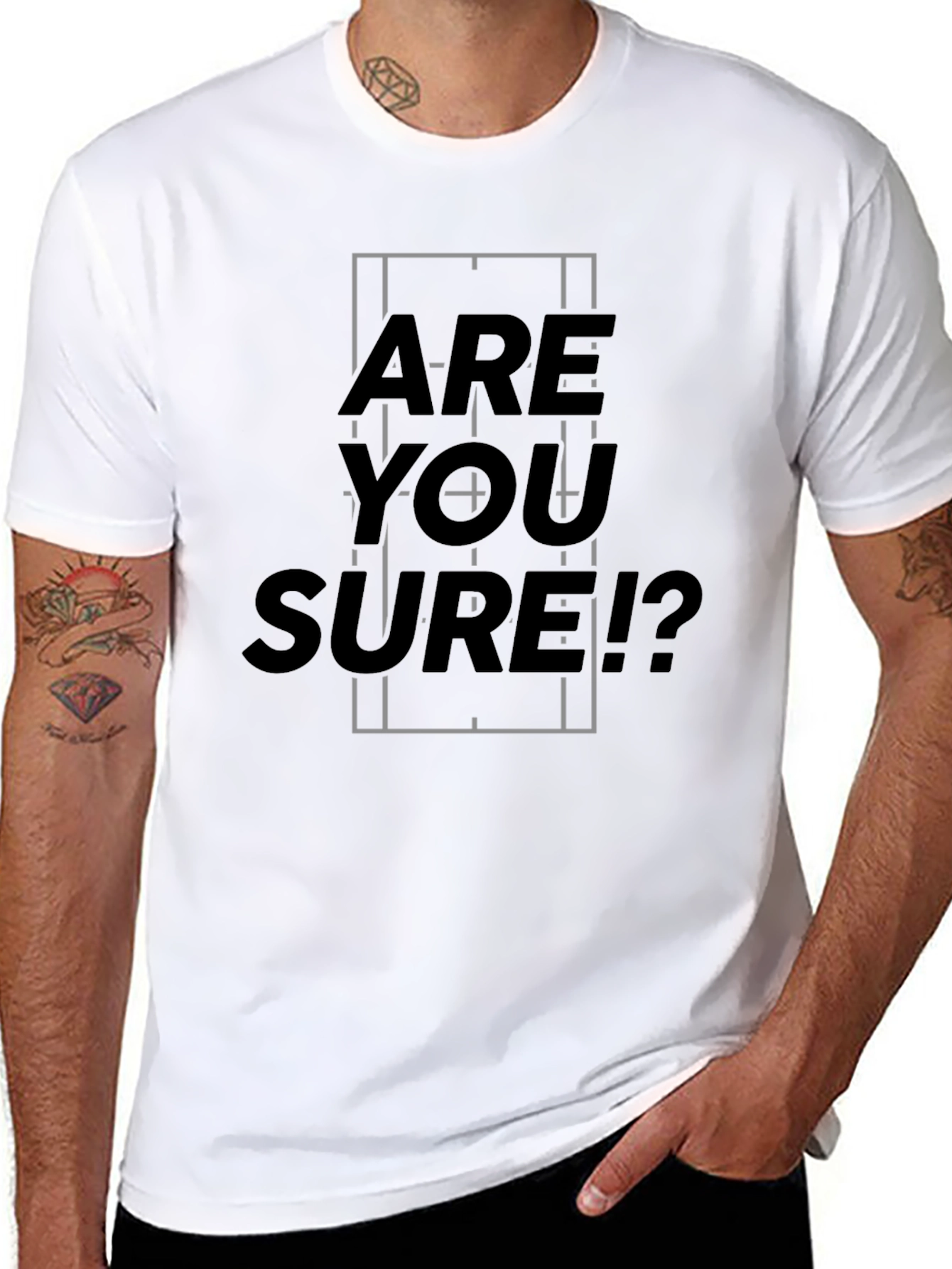 Are You Sure? Graphic Tee - Black Casual T-Shirt