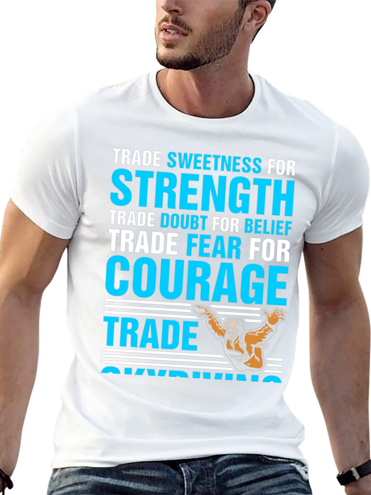 Courage Skydiving Graphic T-Shirt
