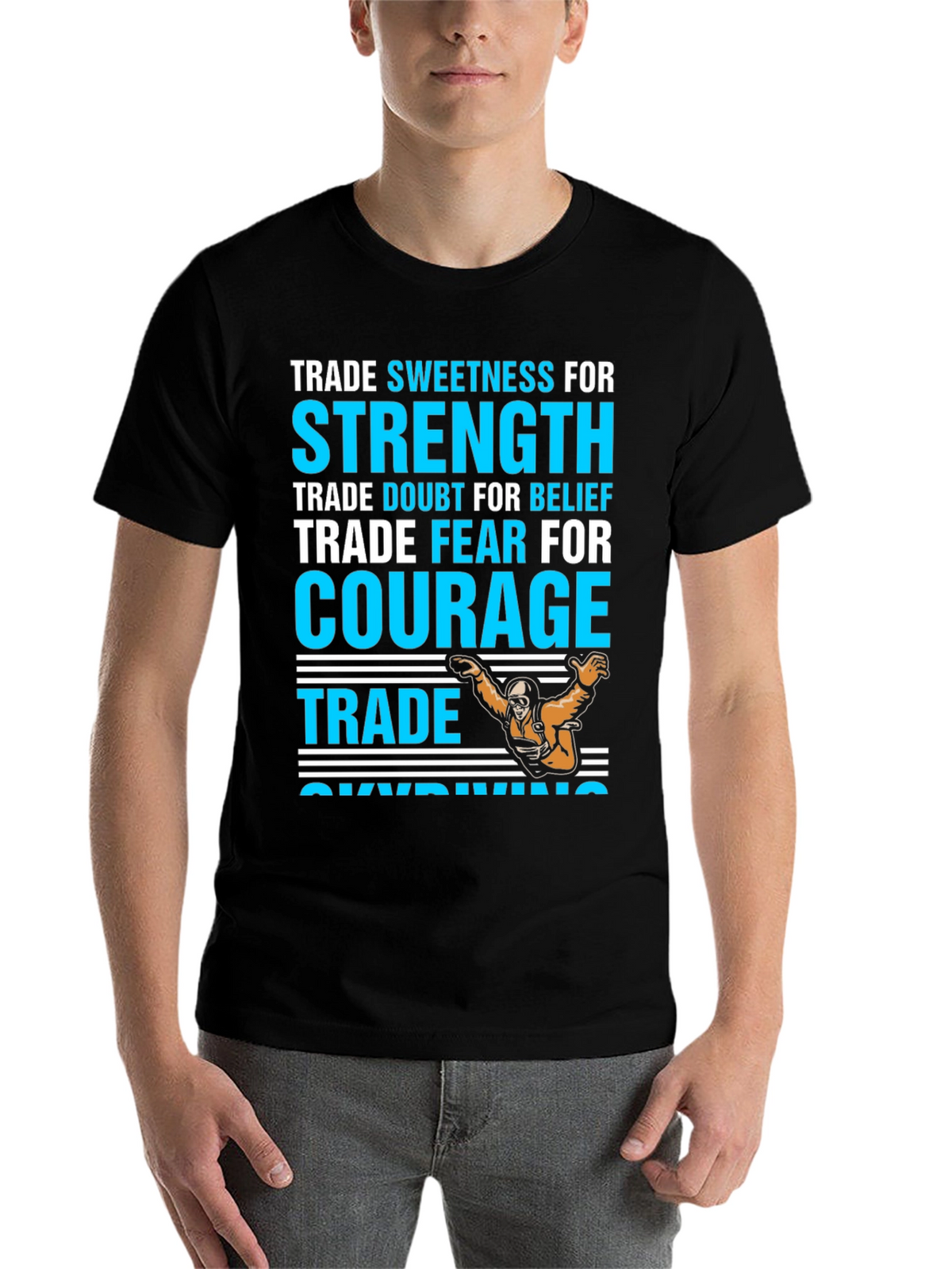 Courage Skydiving Graphic T-Shirt
