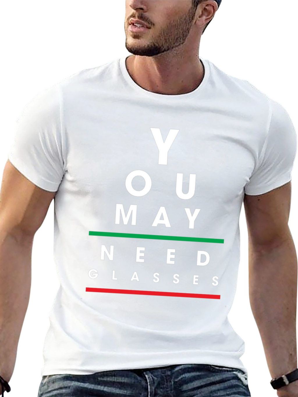 You May Need Glasses Black Graphic Tee