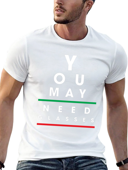 You May Need Glasses Black Graphic Tee