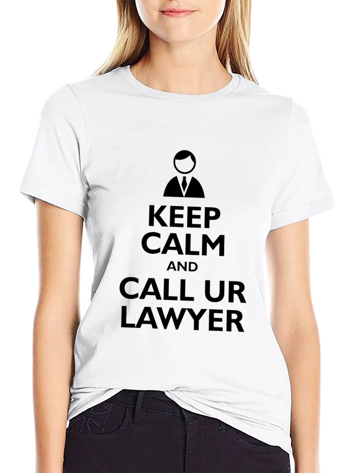 Keep Calm and Call Your Lawyer Black T-Shirt