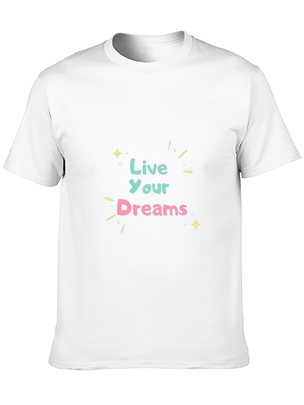 Live Your Dreams Graphic Tee - Black Cotton T-Shirt