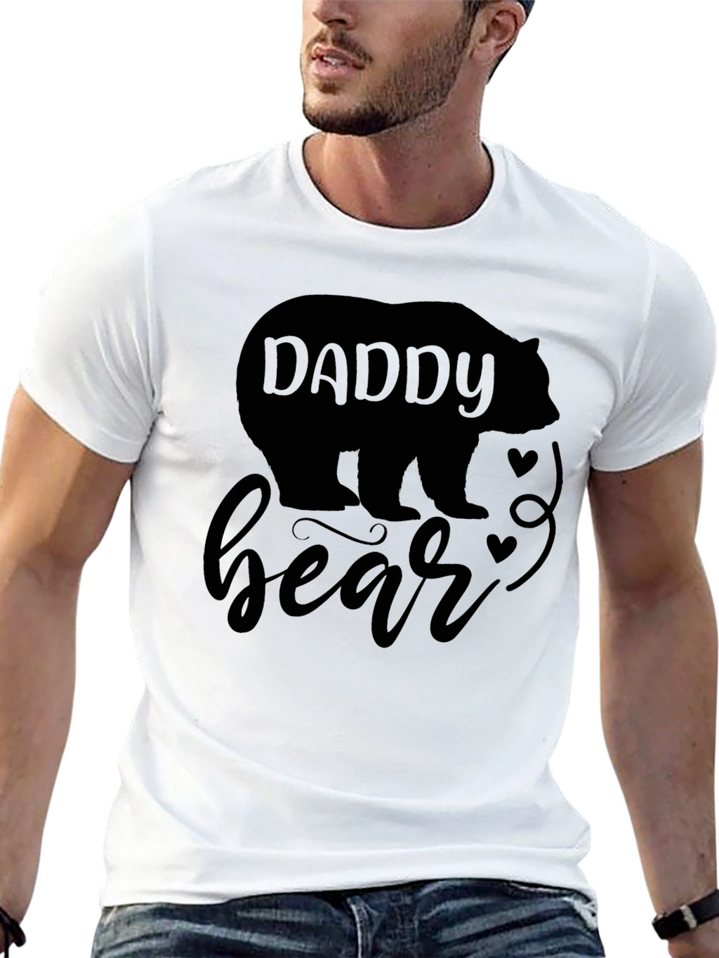 Daddy Bear Black T-Shirt - Fathers Day Gift Idea