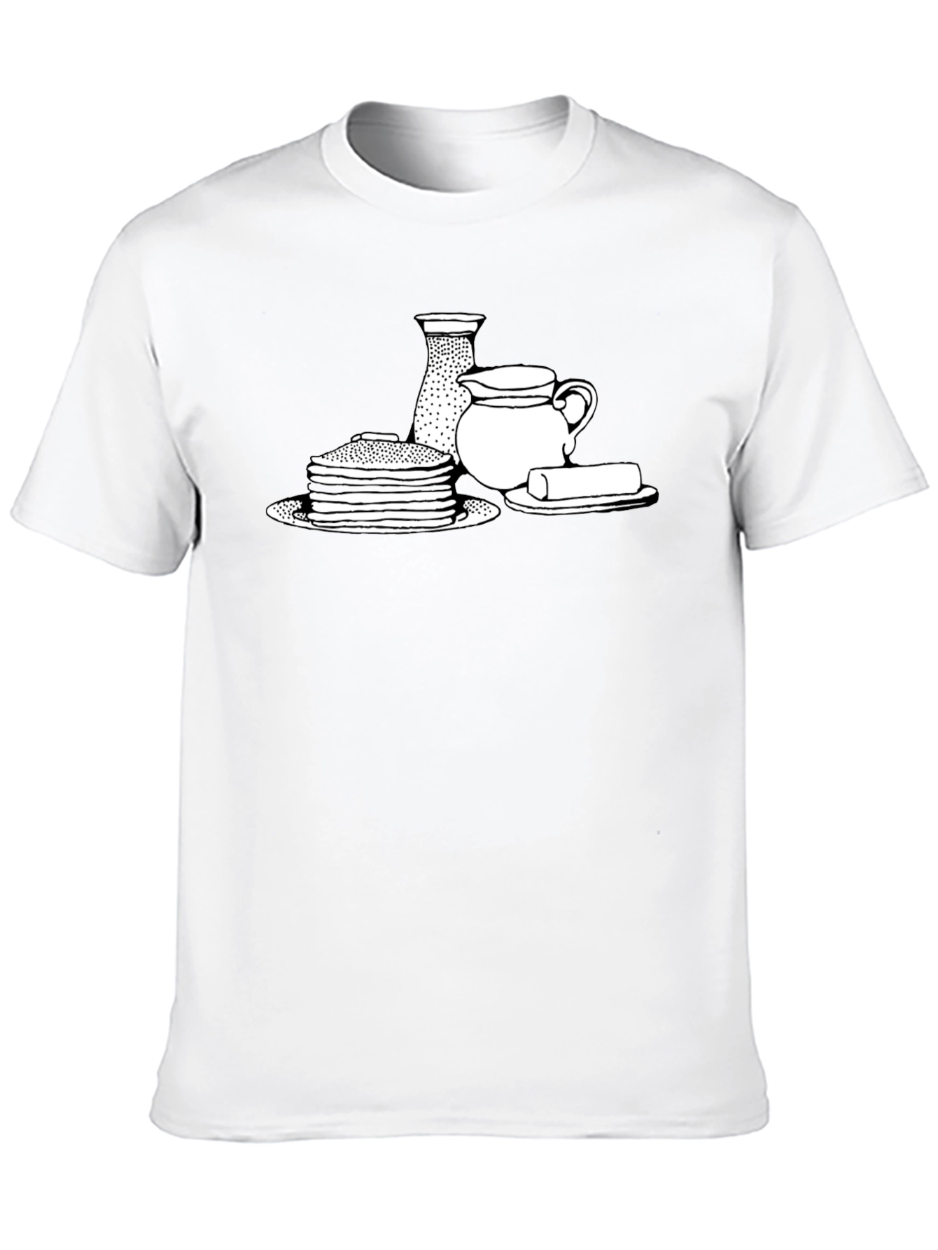 Pancake Breakfast T-Shirt - Black Comfortable Fit