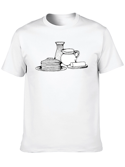 Pancake Breakfast T-Shirt - Black Comfortable Fit