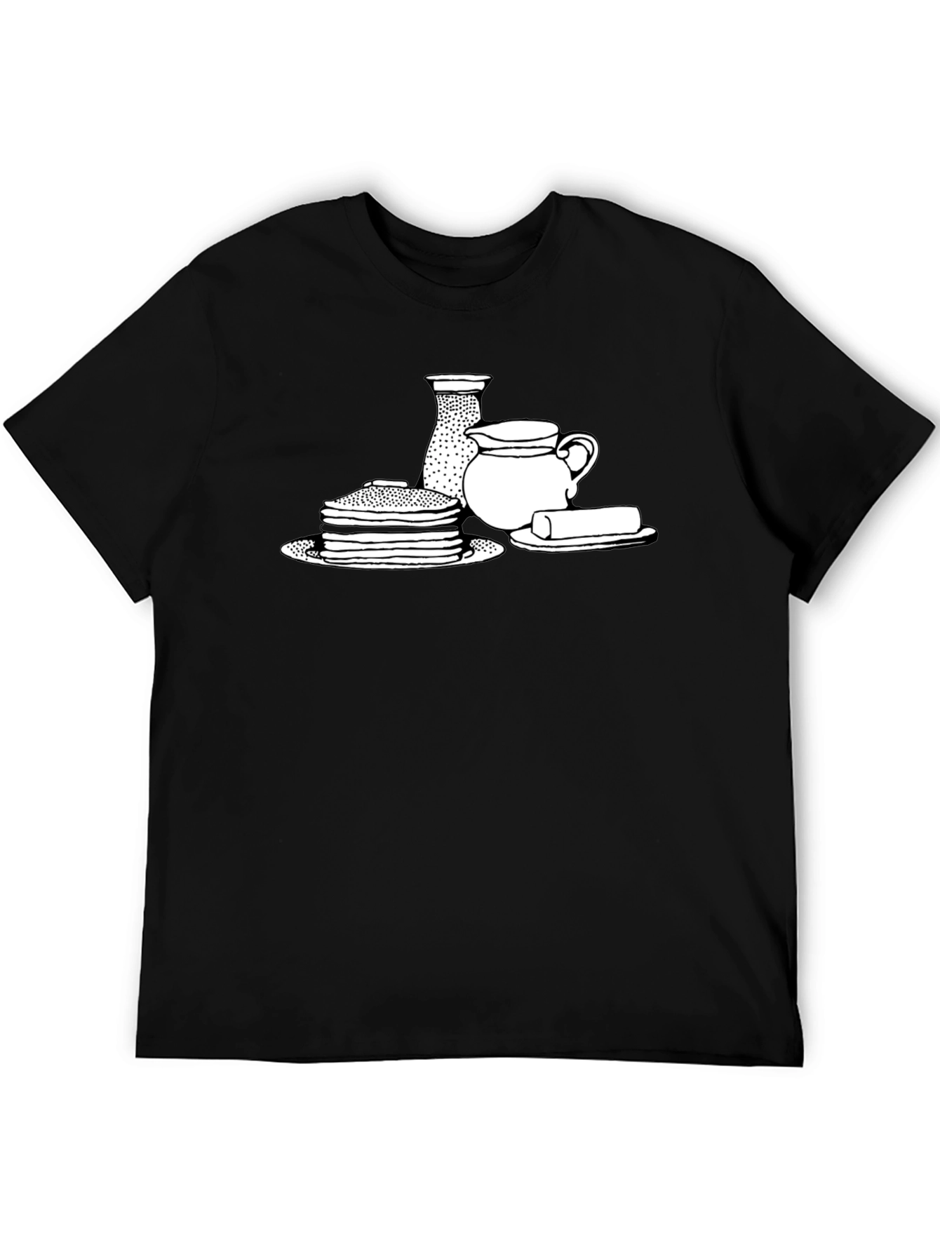 Pancake Breakfast T-Shirt - Black Comfortable Fit