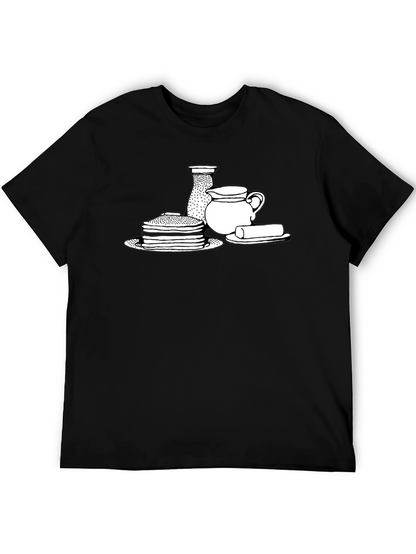 Pancake Breakfast T-Shirt - Black Comfortable Fit