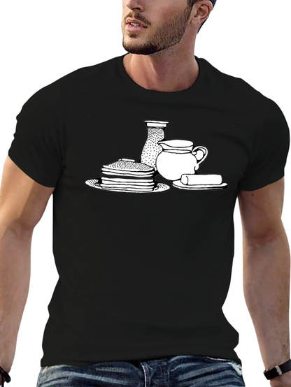 Pancake Breakfast T-Shirt - Black Comfortable Fit