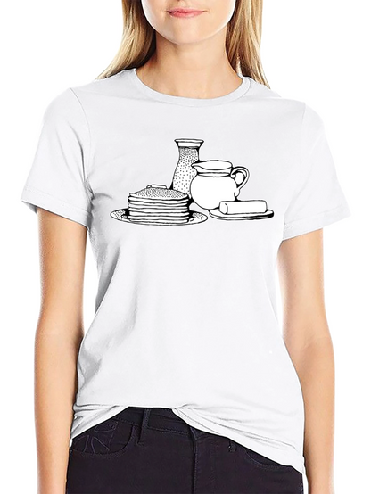 Pancake Breakfast T-Shirt - Black Comfortable Fit