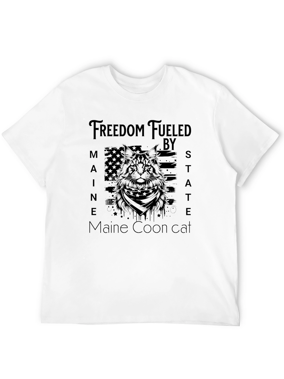 Freedom Fueled Maine Coon Cat T-Shirt