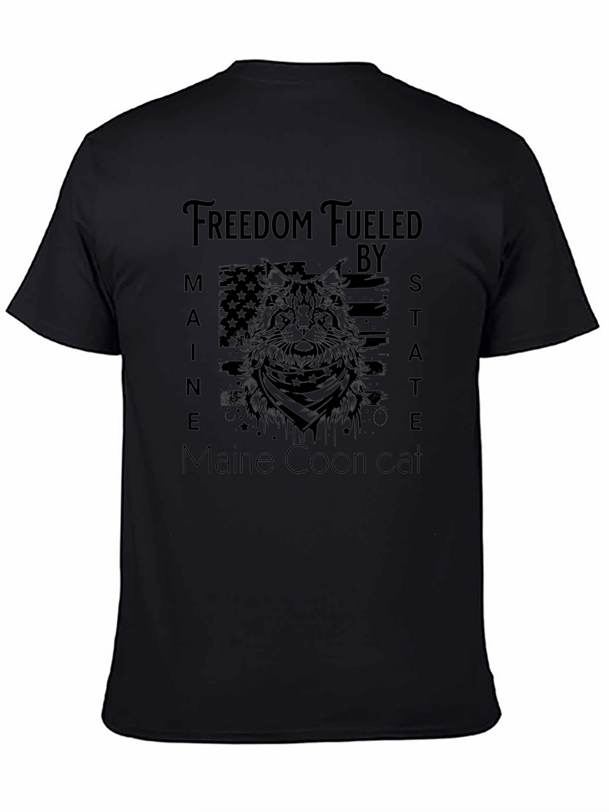 Freedom Fueled Maine Coon Cat T-Shirt