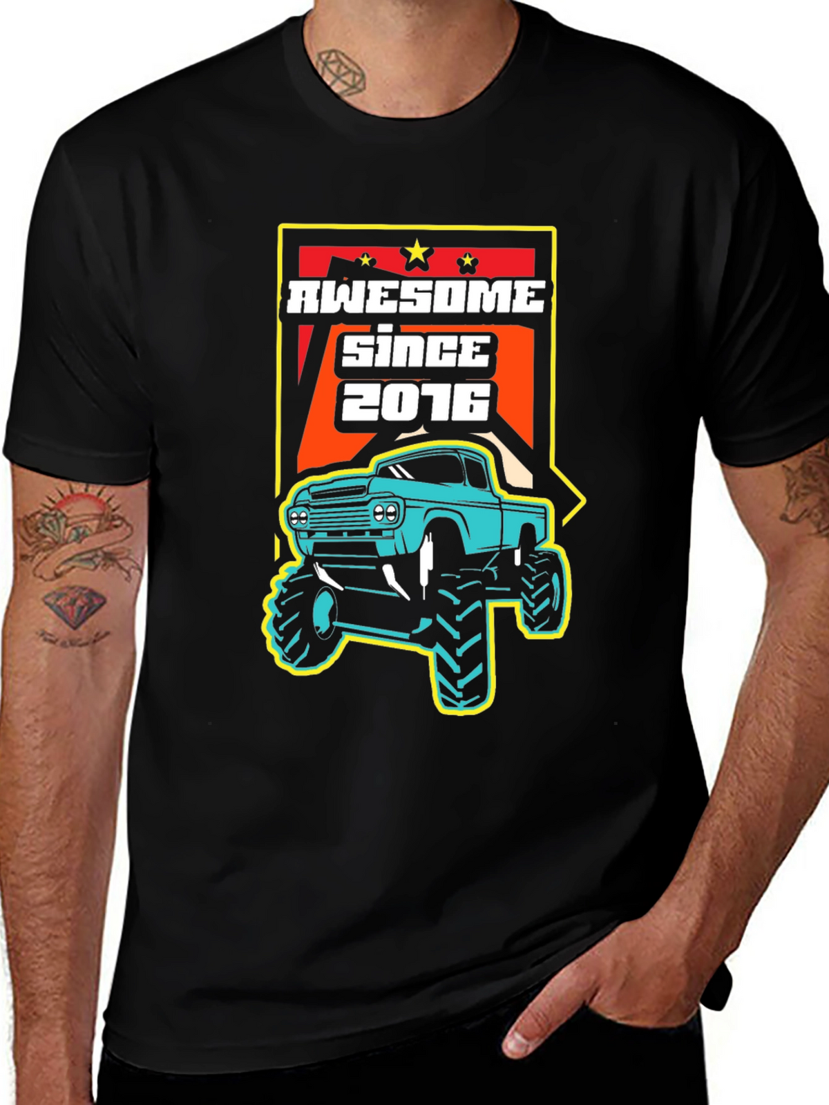 Awesome Since 2016 Monster Truck Graphic Tee