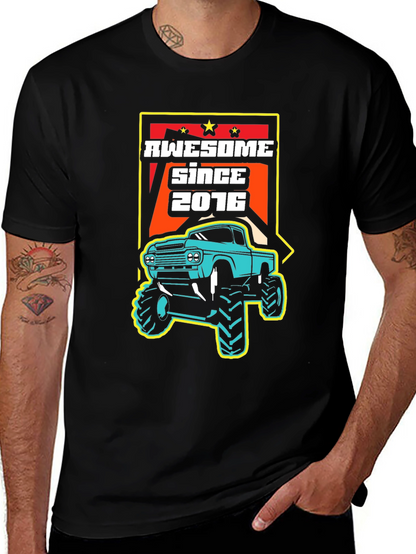 Awesome Since 2016 Monster Truck Graphic Tee