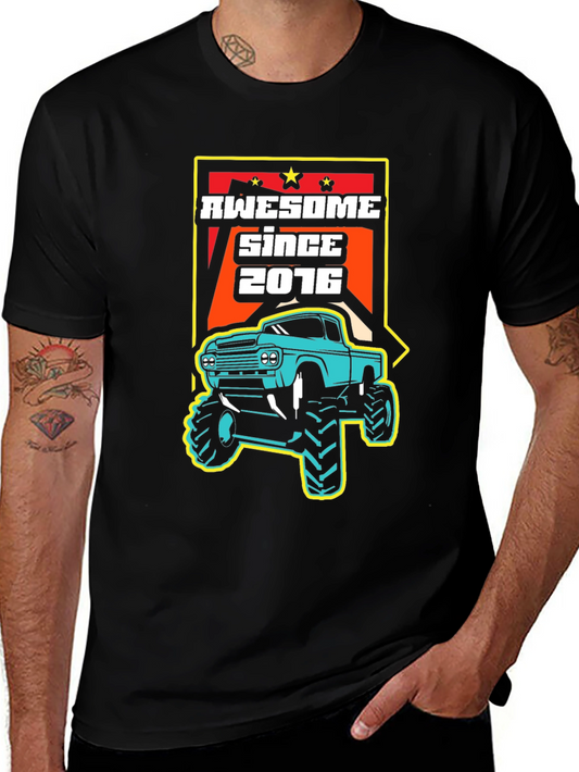 Awesome Since 2016 Monster Truck Graphic Tee
