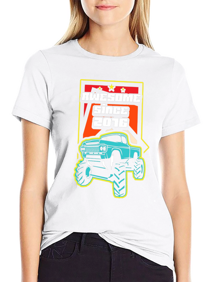 Awesome Since 2016 Monster Truck Graphic Tee