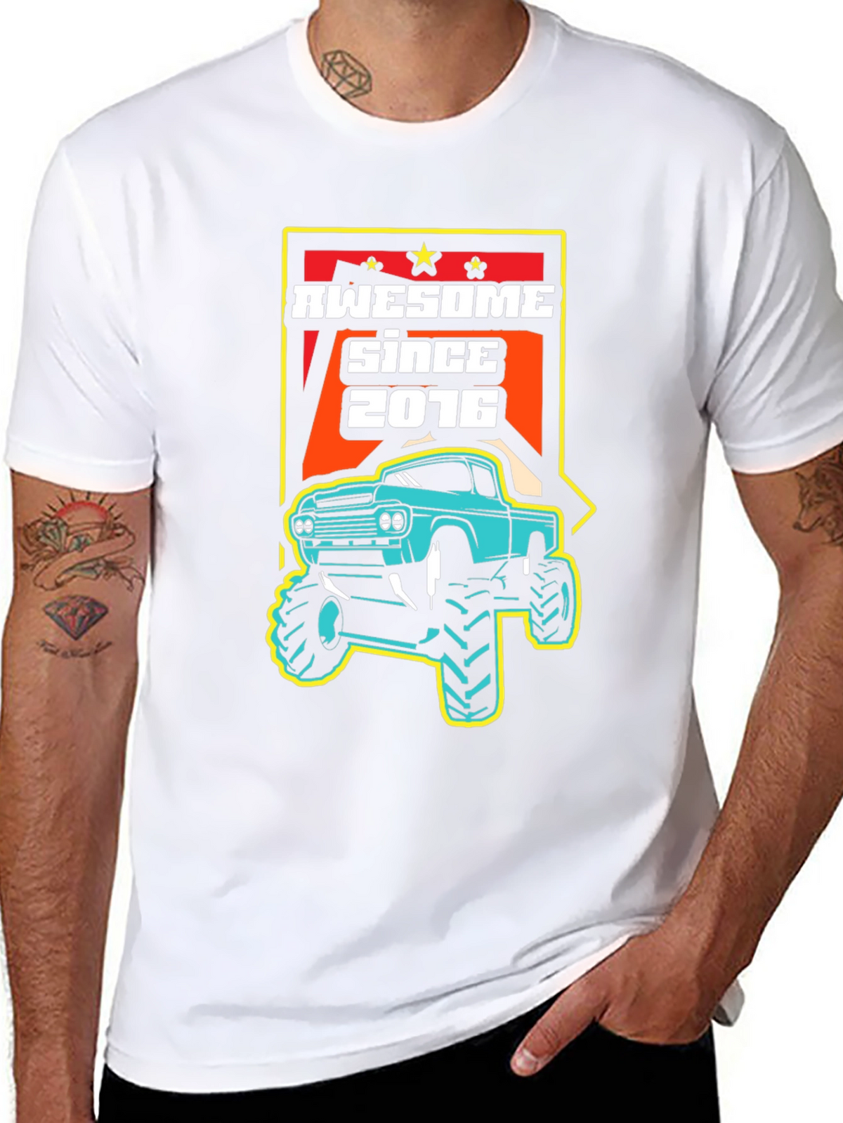 Awesome Since 2016 Monster Truck Graphic Tee