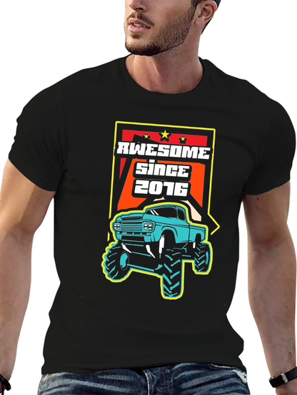 Awesome Since 2016 Monster Truck Graphic Tee