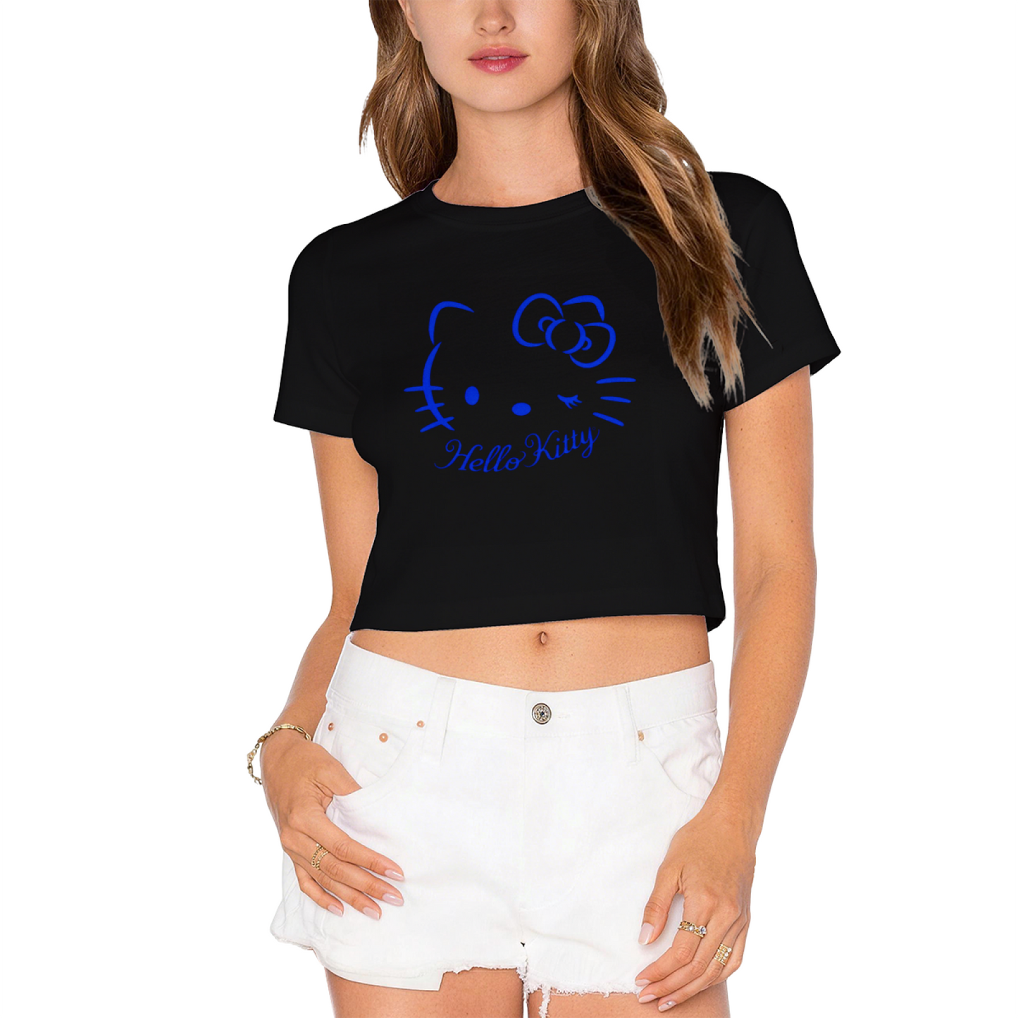 Vacation?Vibe Minnie Mouse Summer White Cropped Tee