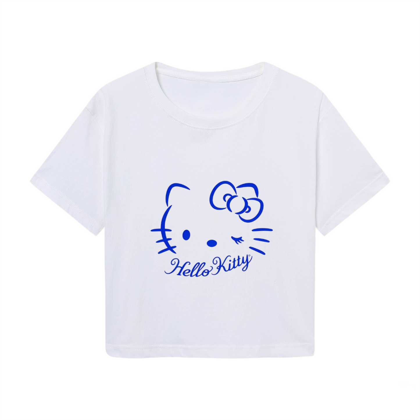 Vacation?Vibe Minnie Mouse Summer White Cropped Tee