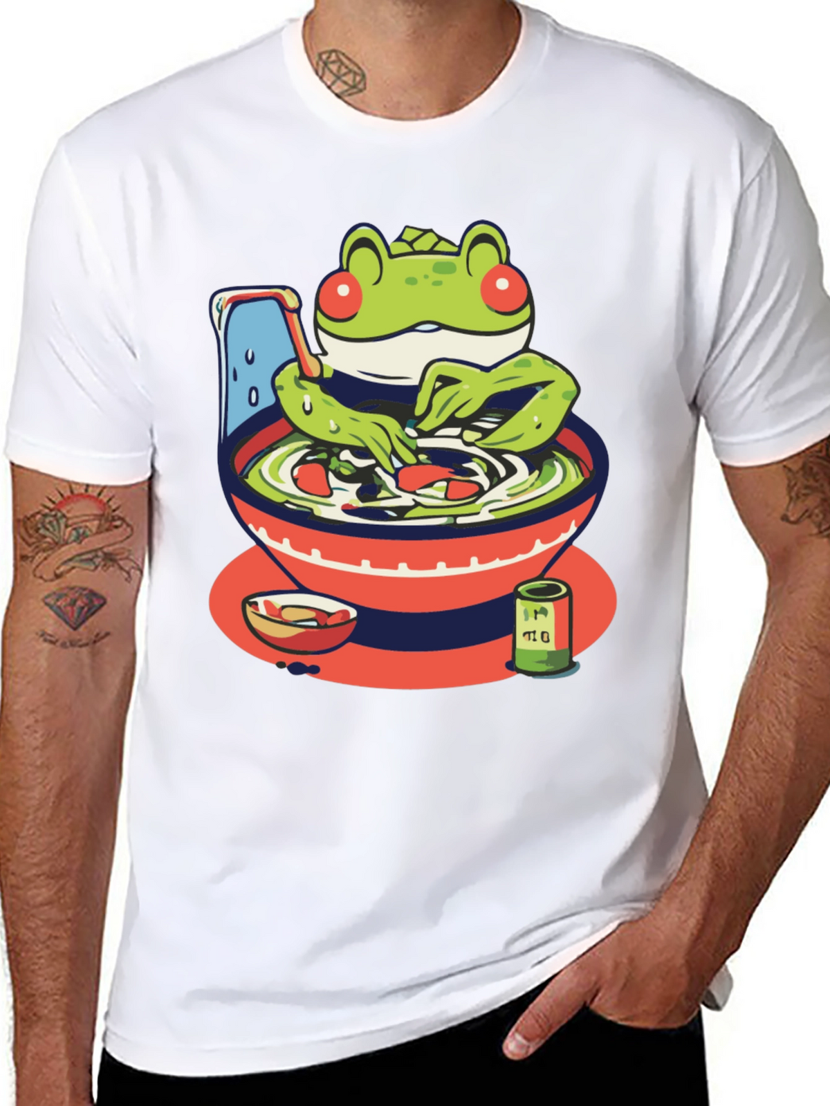 Frog Ramen T-Shirt - Unique Graphic Tee