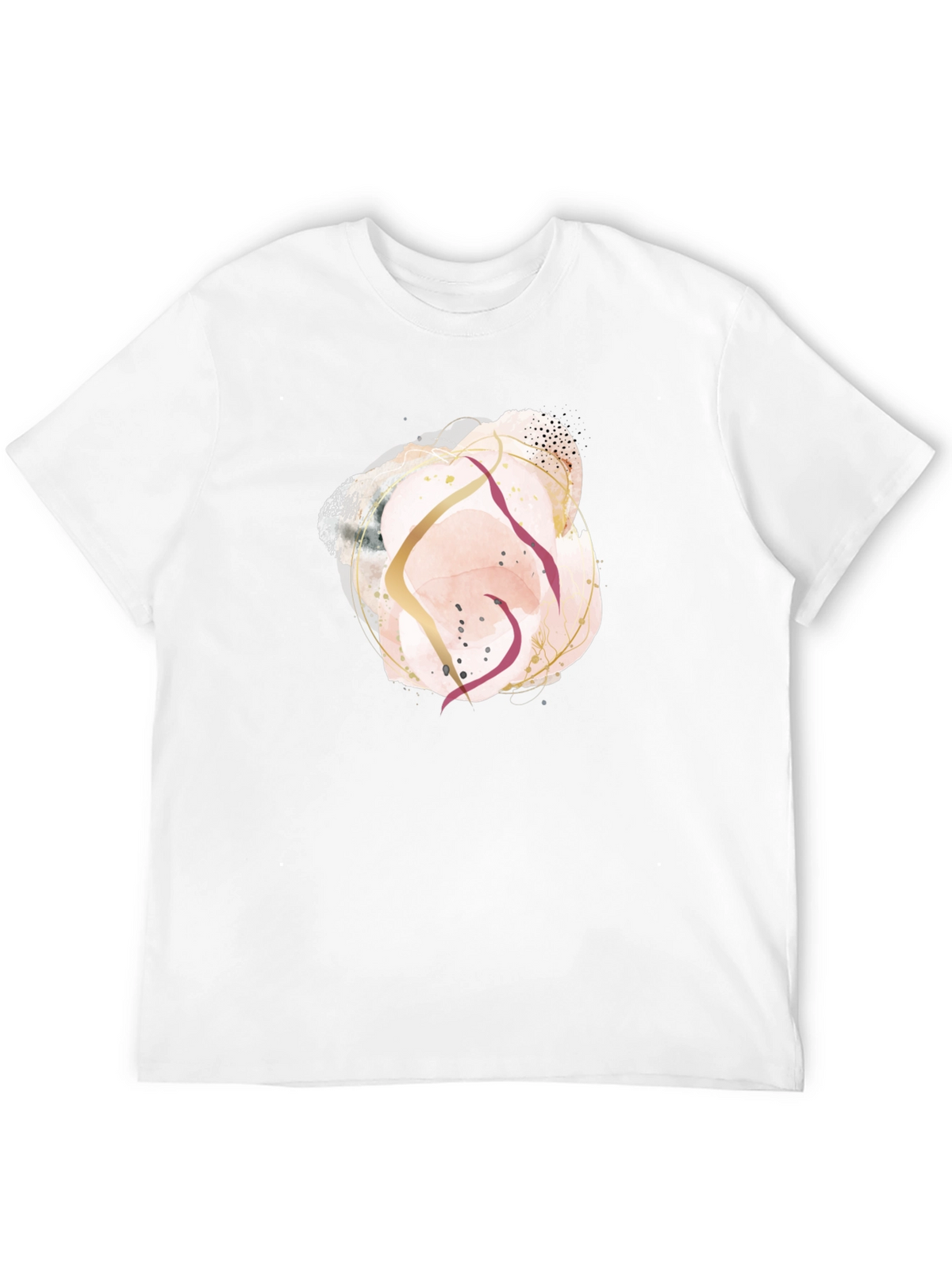 Abstract Art Graphic Tee - Black