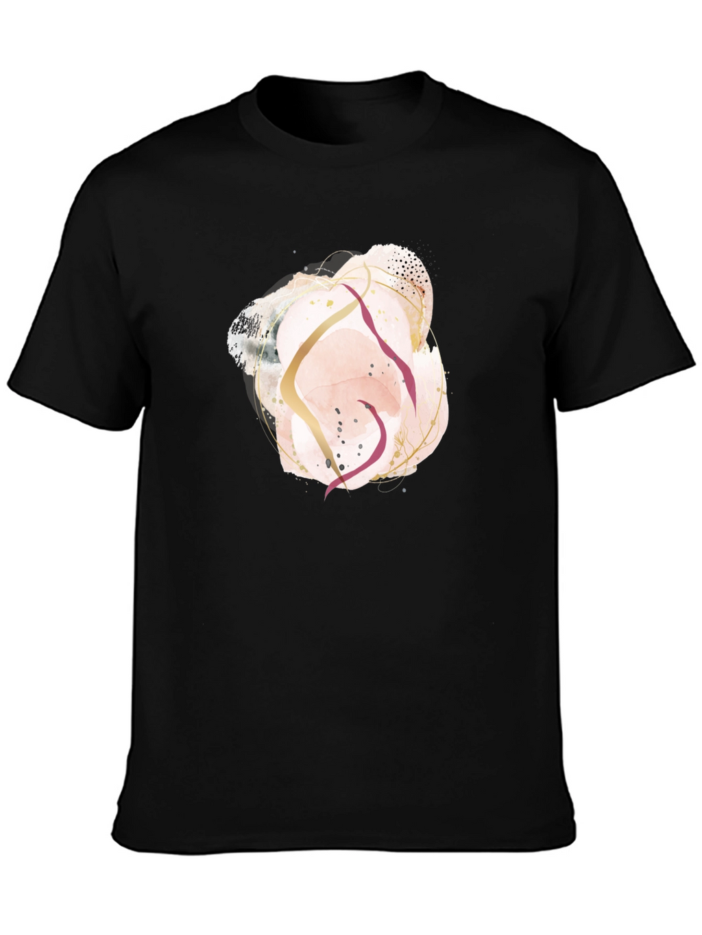 Abstract Art Graphic Tee - Black