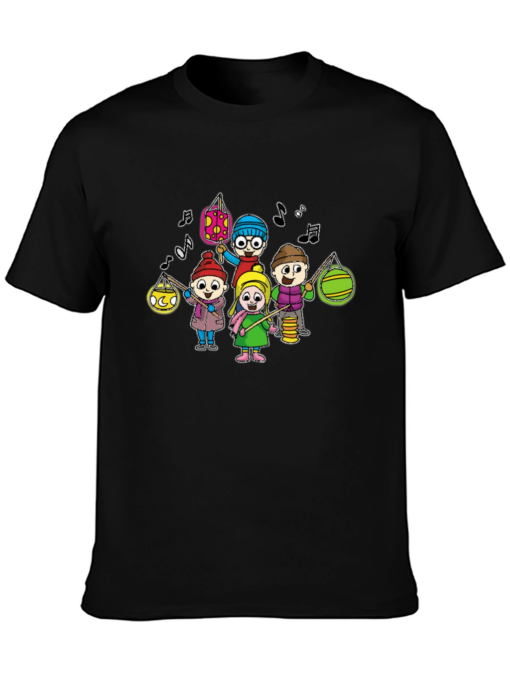 Cartoon Kids Lanterns T-Shirt