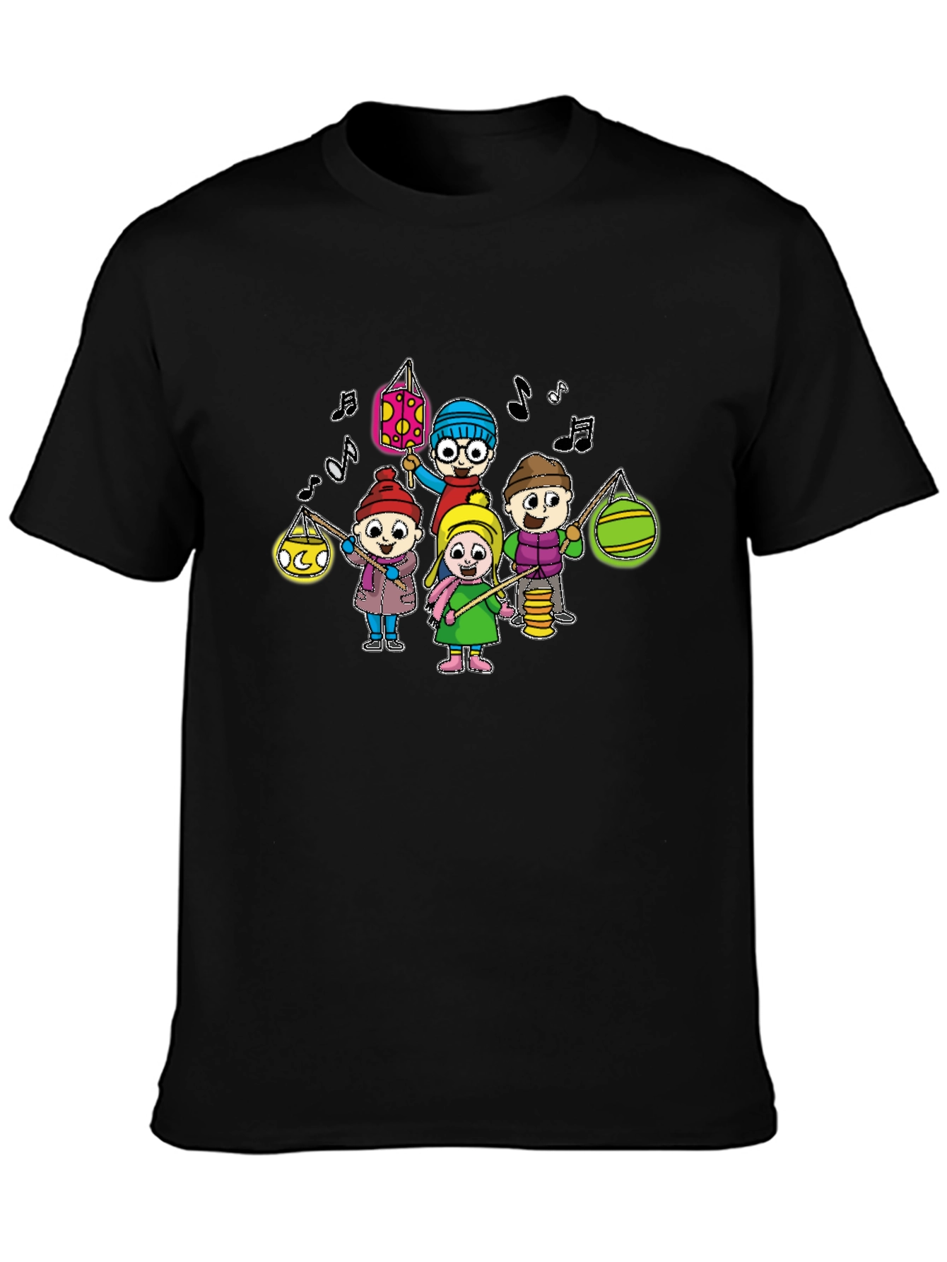 Cartoon Kids Lanterns T-Shirt
