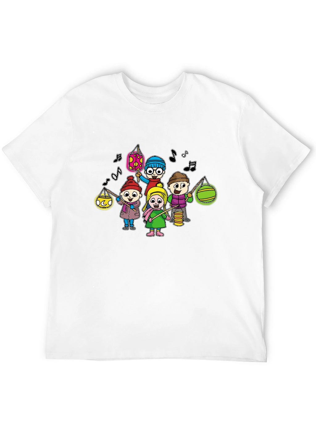 Cartoon Kids Lanterns T-Shirt